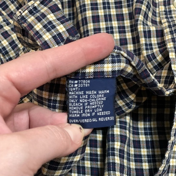 Vintage 90’s Y2K Tommy Hilfiger Long sleeve plaid button front shirt size XL - Picture 4 of 6